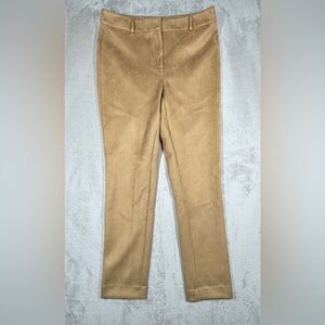 NWT LOFT High Waist Skinny Faux Suede Tan Boho Zipper Fly Pants Size 8